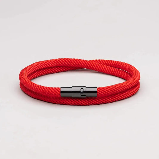 Minimalist Red Rope Bracelet Wave